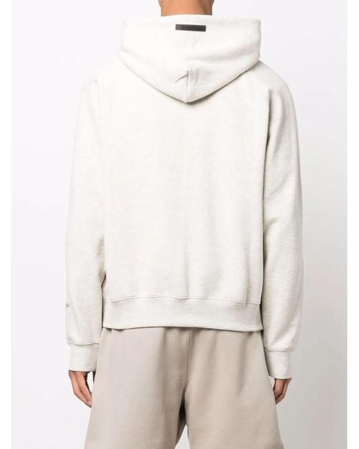 Fear Of God White Logo-Print Hoodie for men