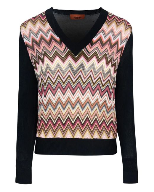 Missoni Black Zigzag-Woven Sweater