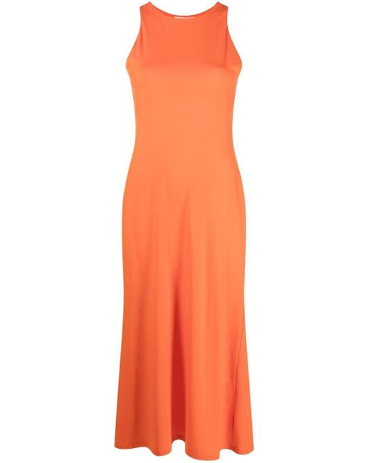 Reformation Orange Mackenzie Sleeveless Knit Dress
