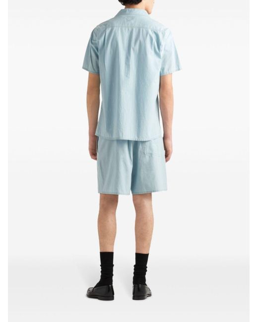 Shorts con vita elasticizzata di Prada in Blue da Uomo