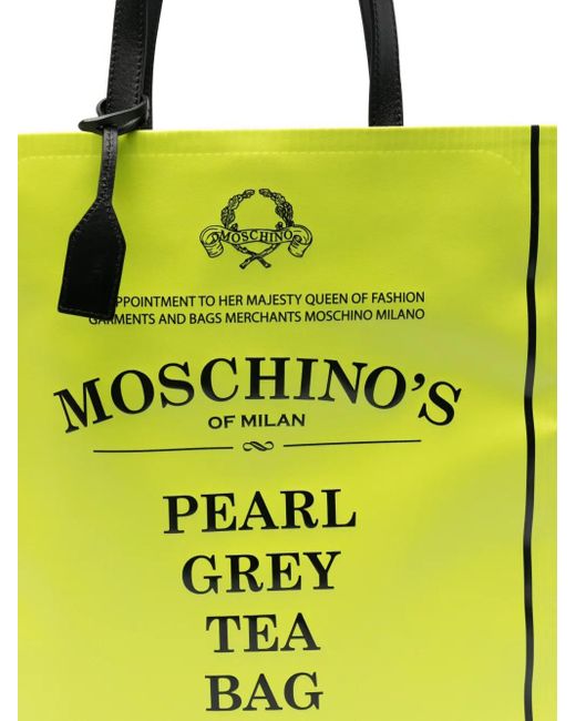 Moschino Shopper Met Logoprint in het Yellow