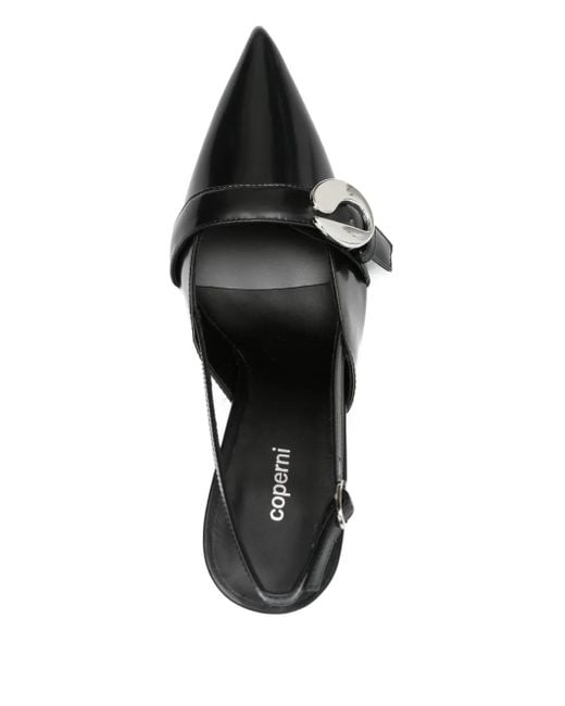 Coperni Black Pointed-Toe Slingback Pumps
