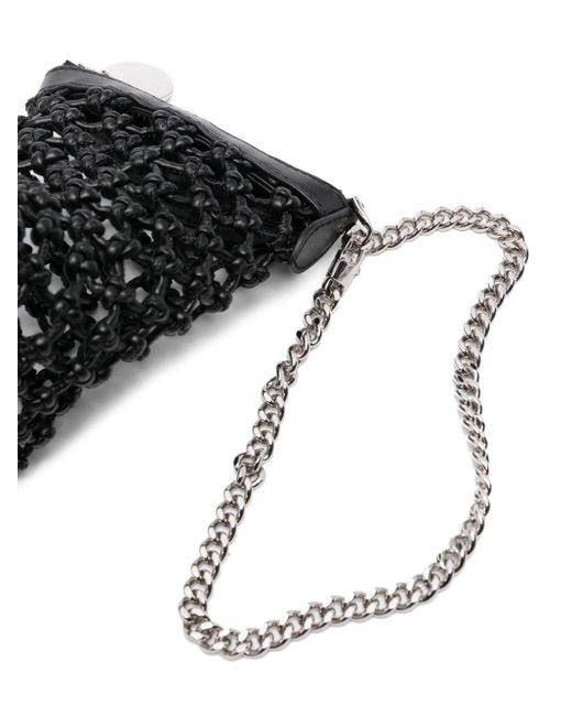 Stella McCartney Black Fringe-detail Clutch Bag
