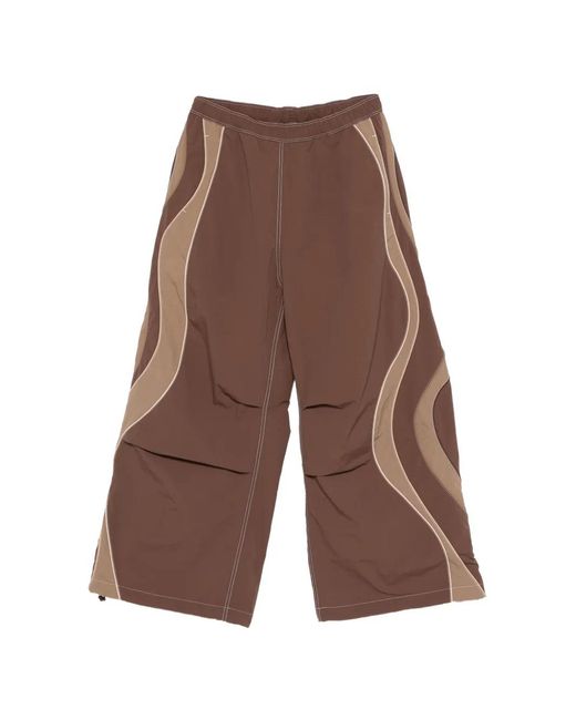 ERL Brown Ufo Wave-Panel Pants