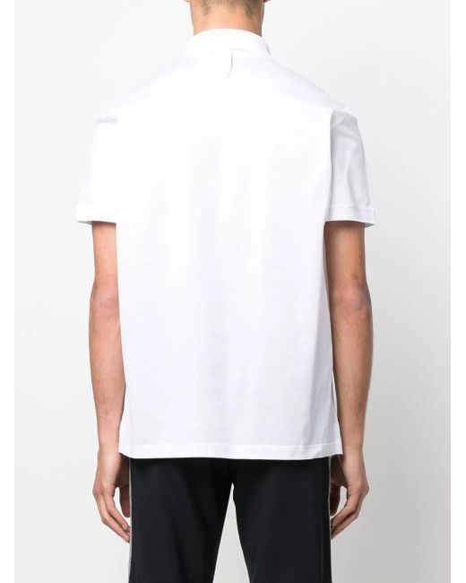 Billionaire White Embroidered-Logo Cotton Polo Shirt for men
