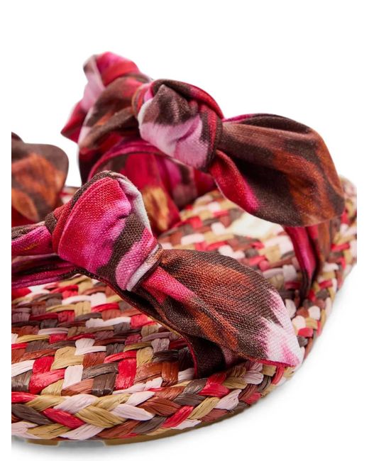 Zimmermann Red Carousel Flat Sandals