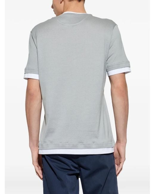 Eleventy Gray Crew-Neck T-Shirt for men
