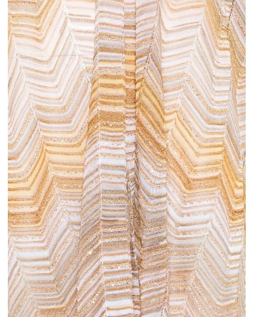 Missoni White Chevron-Pattern Scarf