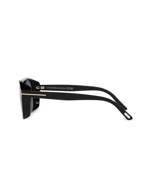 Tom Ford Gray Pilot-Frame Sunglasses