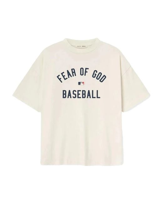 Fear Of God White X Mlb 90's Printed T-Shirt for men