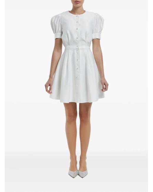 POST MERIDIEM White Button-Down Mini Dress