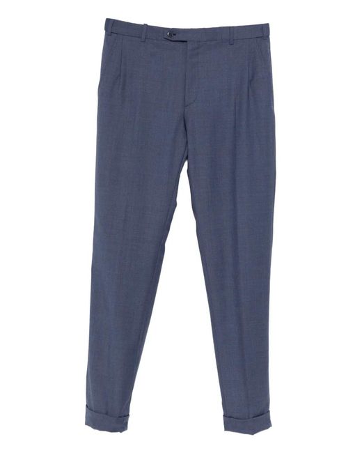 Brioni Blue Tailored Trousers for men