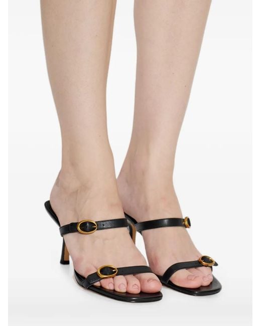 MICHAEL Michael Kors White Kya Buckle-Detail Sandals
