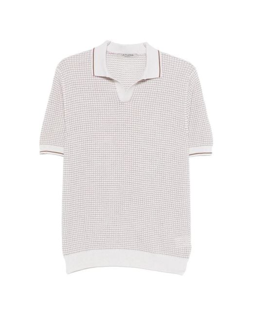 Fileria White Textured T-Shirt for men