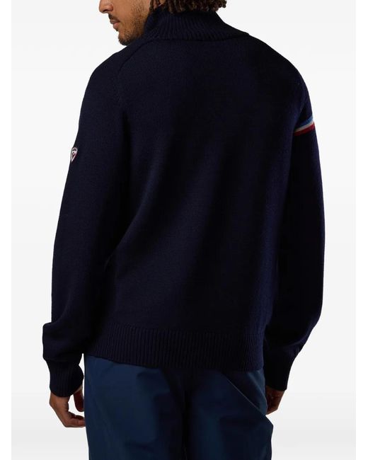 Rossignol Blue Odysseus Half-Zip Merino Sweater for men