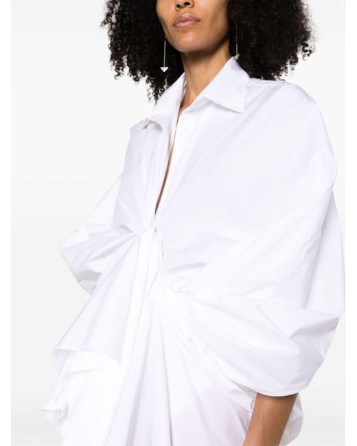 Chemise à design drapé Coperni en coloris White