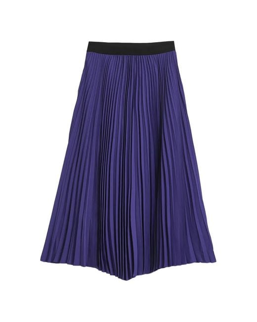 Karl Lagerfeld Purple Pleated Skirt