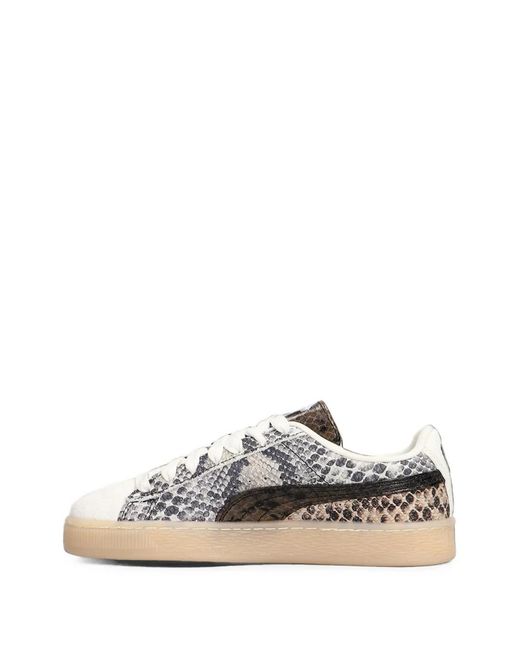 PUMA White Snakeskin-Effect Sneakers for men