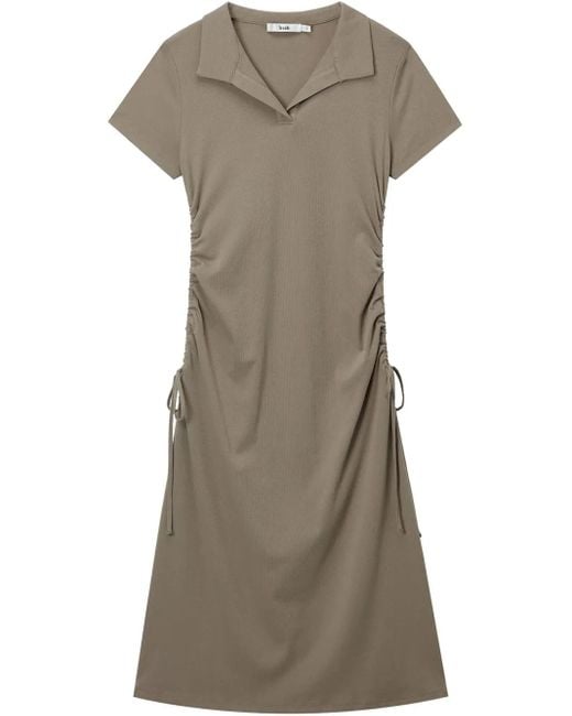 B+ AB Gray Drawstring Detailing Dress