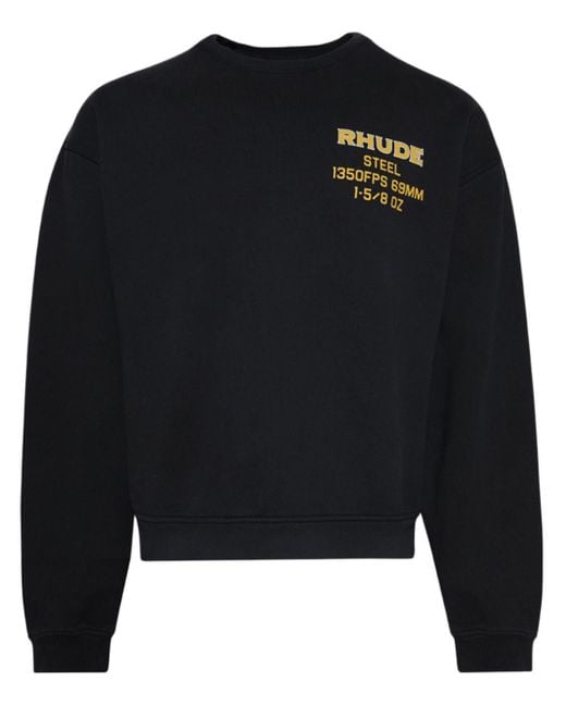 Rhude Black Steel Sweatshirt for men