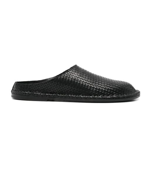 Buttero Slipper aus gewebtem Leder in Black für Herren