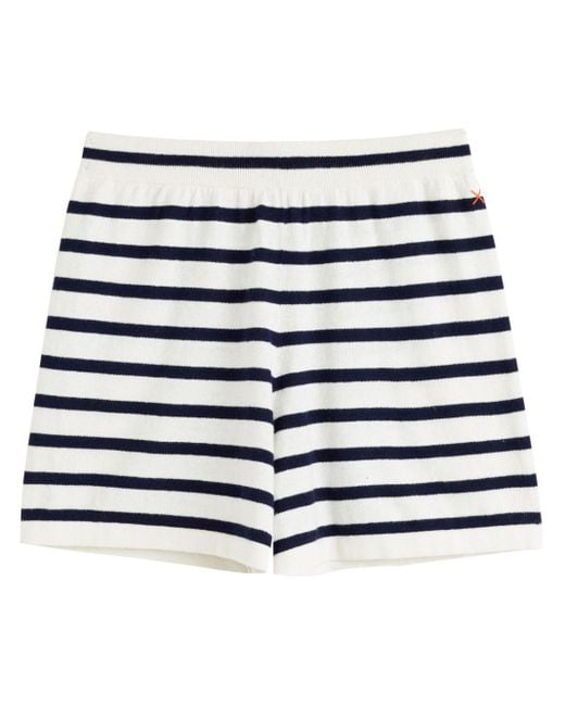 Chinti & Parker Blue Striped Knitted Shorts