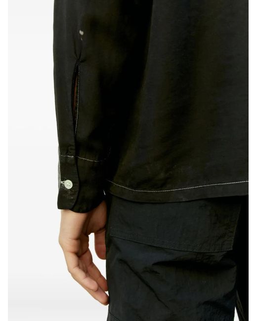 Nomarythm Textile Black Two-Tone Shirt for men