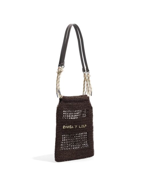 Bimba Y Lola White Small Woven Shoulder Bag