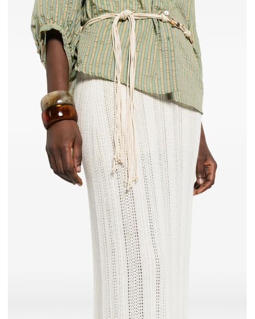 Bompard White Pointelle Knitted Skirt (Set Of Two)