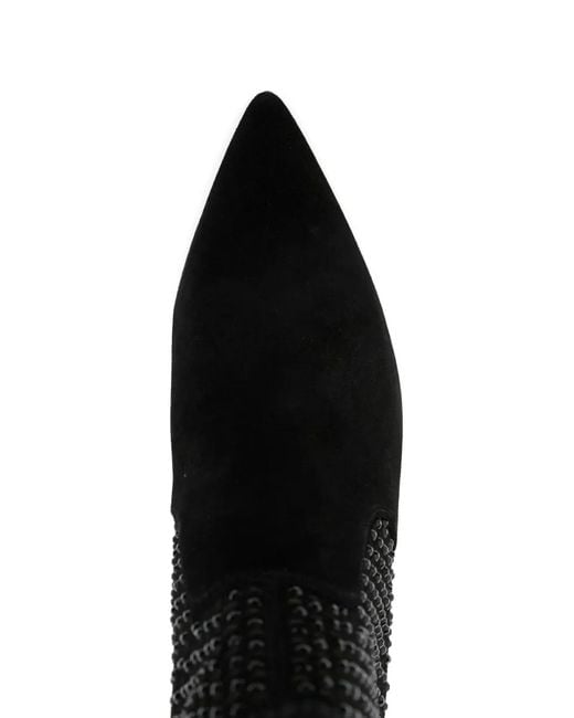 Kurt Geiger Black Kensington Crystal-Embellished Ankle Boots