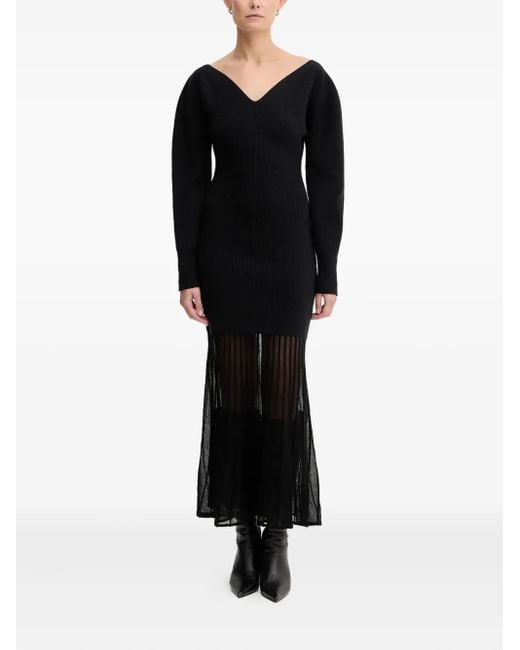 Boss Black Midikleid mit Puffärmeln