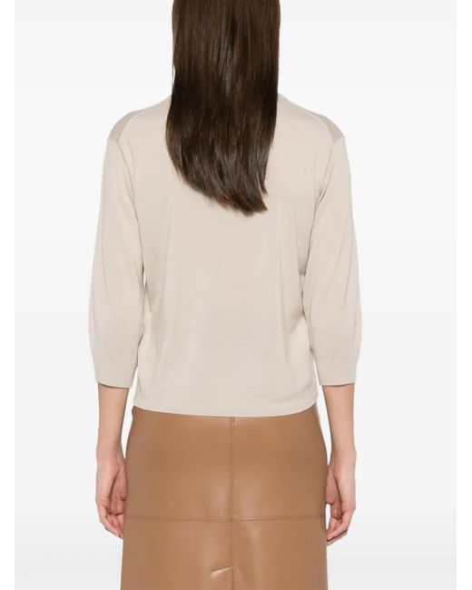 Max Mara White Amici Raw Sweater