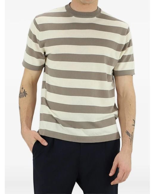 Cruna Natural Nizza Horizontal-Stripe T-Shirt for men