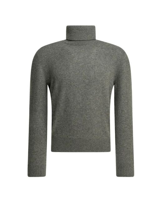 Altum Gray Roll-Neck Cashmere Sweater for men