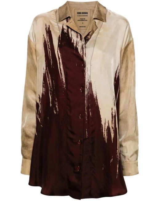 Uma Wang Tyesha Blouse in het Brown