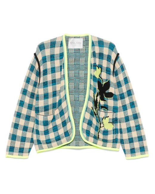 Forte Forte Green Checked Cardigan