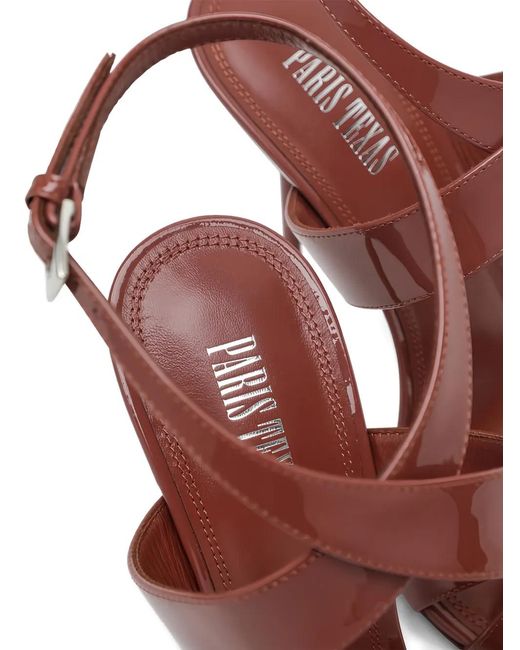 Paris Texas Pink Lidia Crossover-Strap Sandals