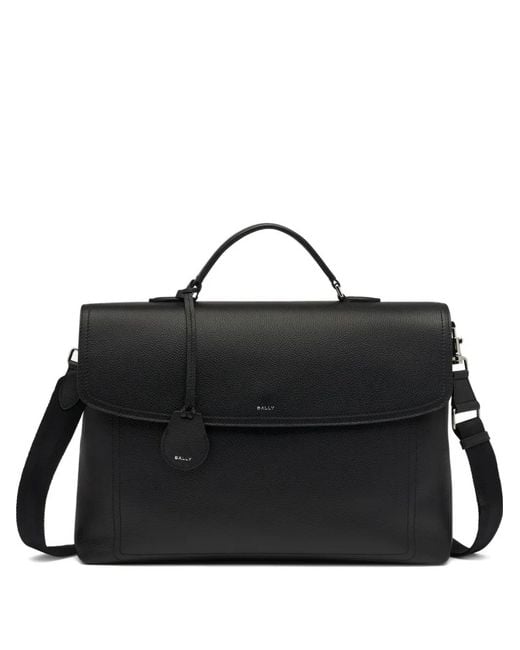 Bally Black Capitol Briefcase for men