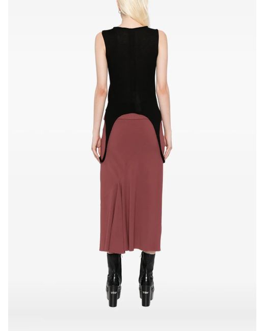 Rick Owens Black Slashed Sl Pull Vest