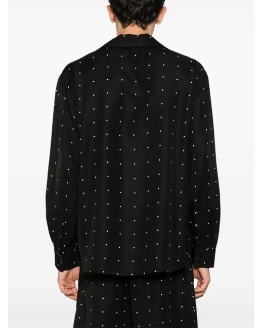 Rohe Black Polka-Dot Shirt for men