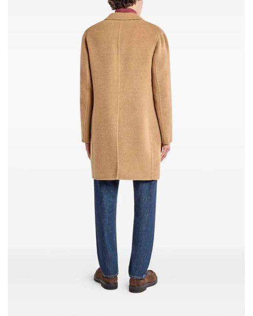 Etro Brown Checked-Pattern Reversible Coat for men