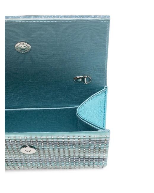 Kurt Geiger Blue Eagle Crystal-Embellished Clutch Bag