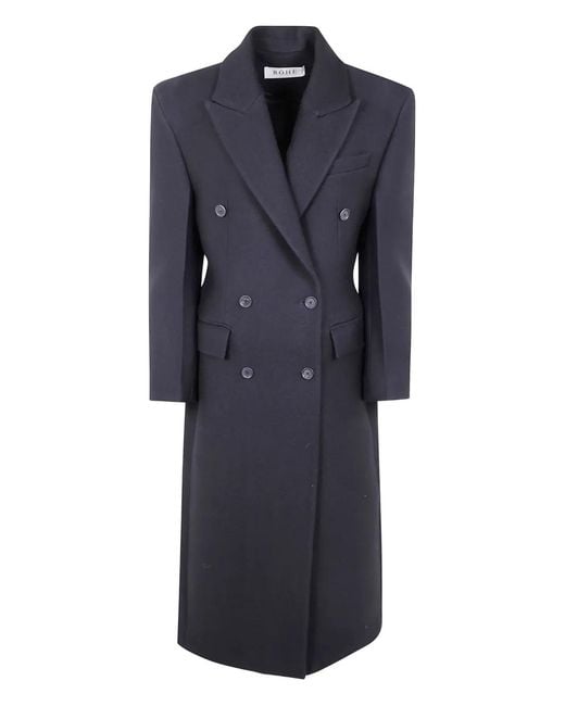 Rohe Blue Double-Breasted Coat