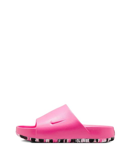 Sandali Slides Leopardati di Nike in Pink