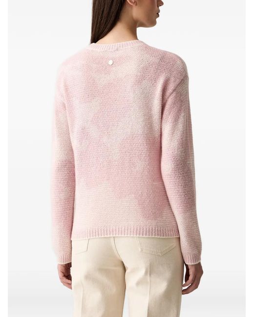 Joop! Pink Abstract-Pattern Round-Neck Sweater