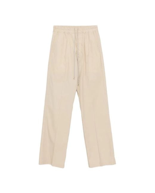 Rick Owens White Dietrich Drawstring Trousers for men