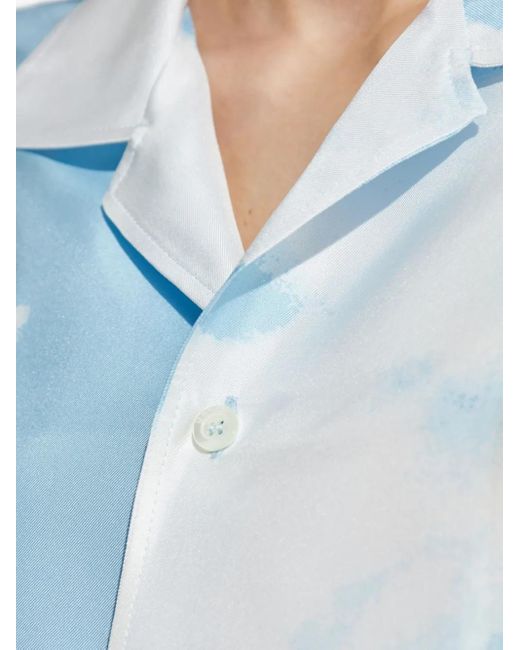 Moschino Blue Cloud-Print Shirt