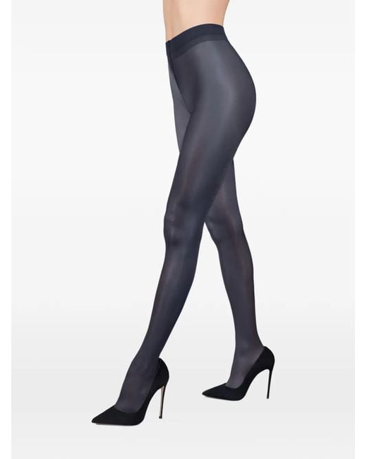 Maison Close Blue Obsession Footed Tights