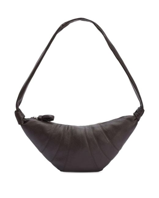 Bolso de hombro de piel Lemaire de hombre de color Metallic