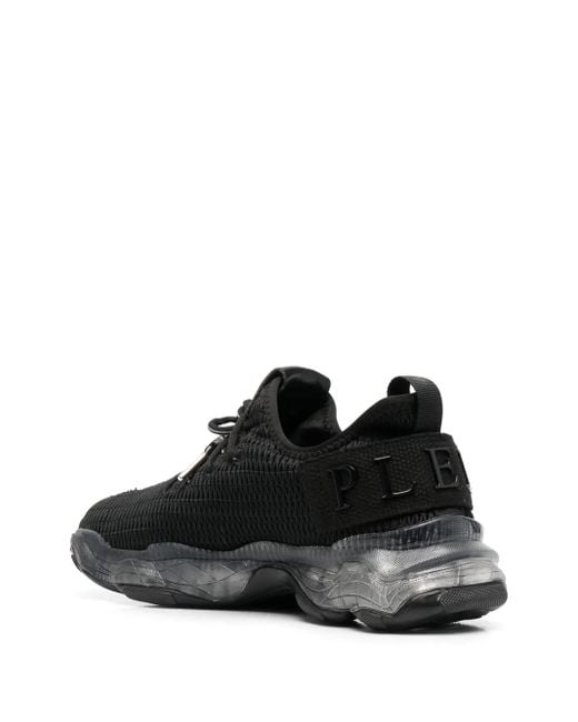 Philipp Plein Black Runner Hyper $Hock Sneakers